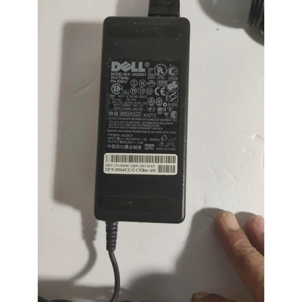 Dell AA20031 Pa-6 Family 9364U 20 Volts DC 3.5 Amps